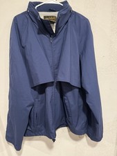Vintage 1990s Eddie Bauer Blue Vented Stowaway Hood Windbreaker Men's Size XL