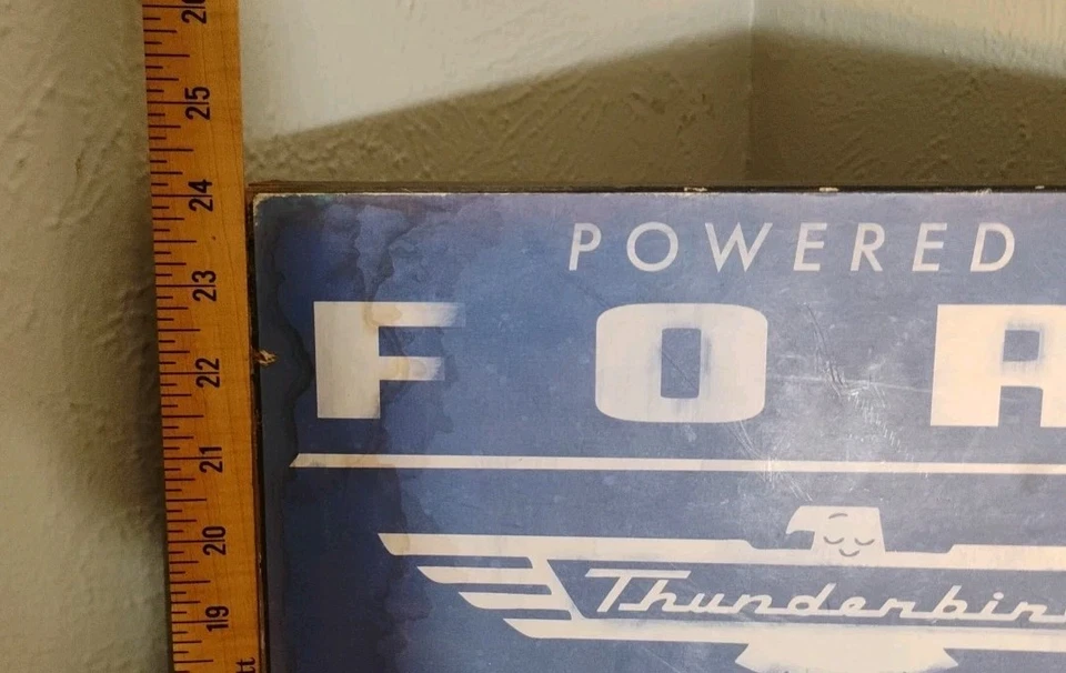 Licencia oficial Ford impulsado por Ford decoración de pared azul envejecido blanco 24x14x2 Foto 4 de 4