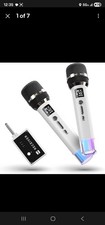 Wireless Microphones, Microphone with One-to-One Chip Connection and LED Lights,