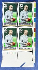 Scott #2376 Plate Block, MNH - Knute Rockne - 1988 Issue