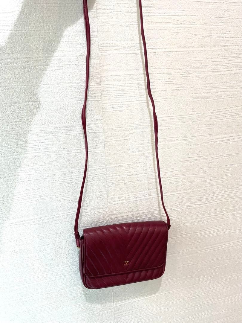 Valentino Garavani Shoulder Bag Leather Compact Authentic Used Japan thumbnail 2