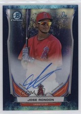 2014 Bowman Chrome Prospect Bubbles Refractor 61/99 Jose Rondon Auto 0s3