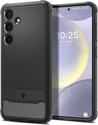 Spigen Rugged Armor Hülle Kompatibel mit Samsung Galaxy S24 - Matt Schwarz