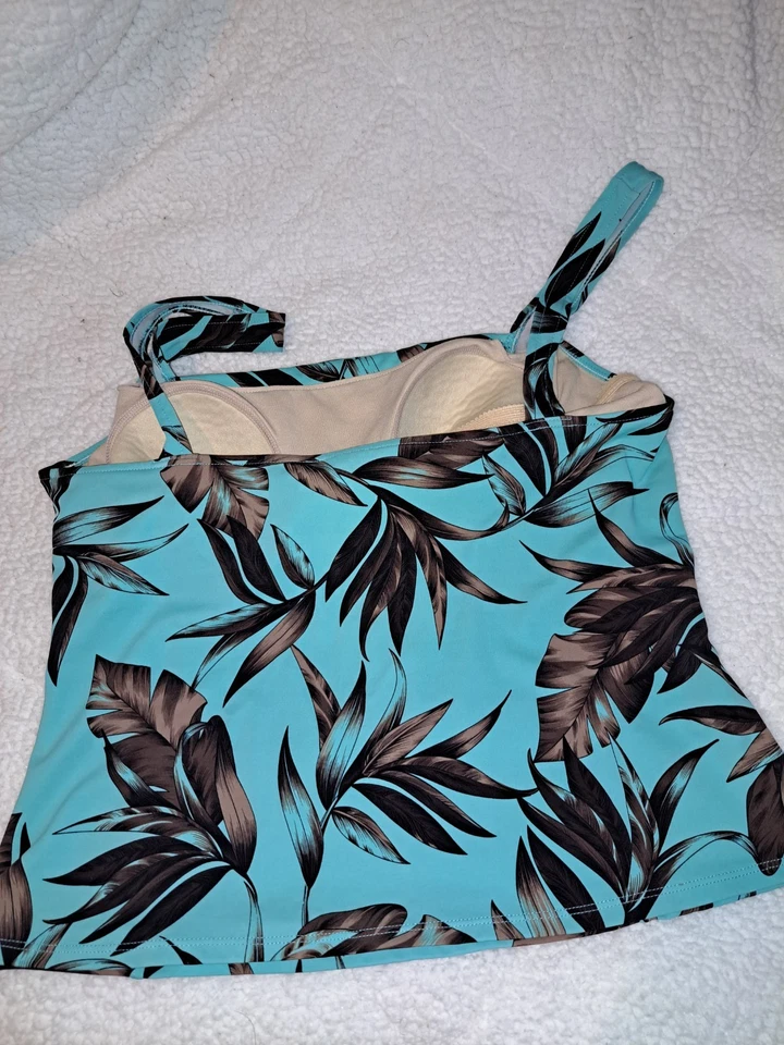 Caribbean Joe Tankini Swim Top EE. UU. 13 Uk18 Foto 3 de 4