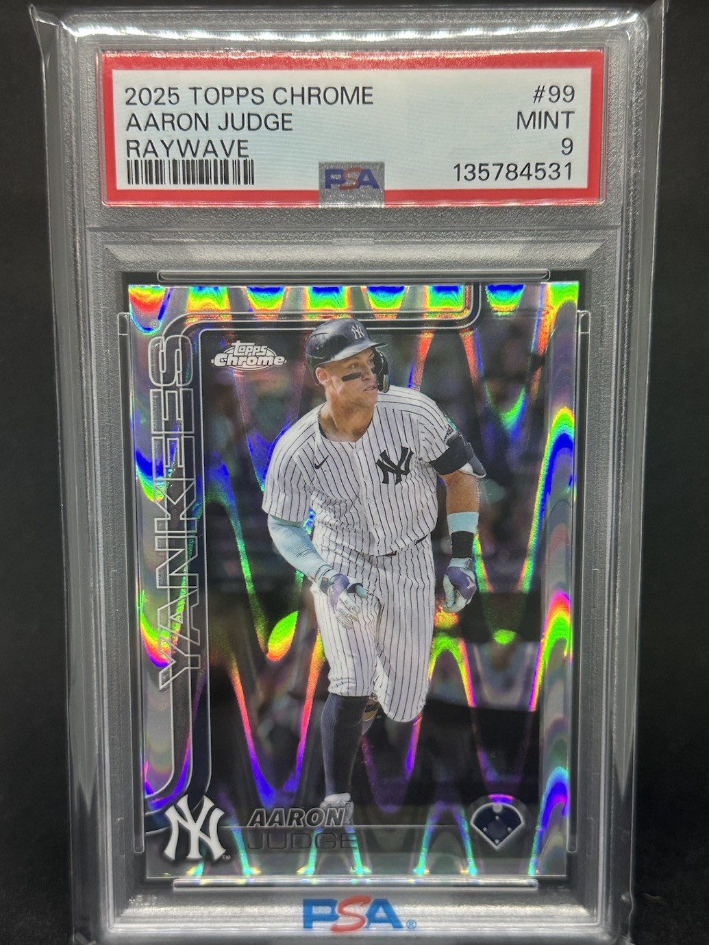 2025 Topps Chrome - Aaron Judge #99 RayWave Refractor