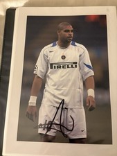 Adriano Hand Signed Inter Milan Autographed Photograph