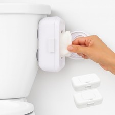 2-Pack Discreet Flushable Wipes Dispenser   Fits Standard Size Flushable Wipe...