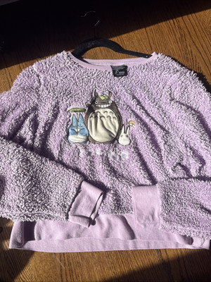   Studio Ghibli My Neighbor Totoro Her Universe Fuzzy Sweatshirt Girl s Medium