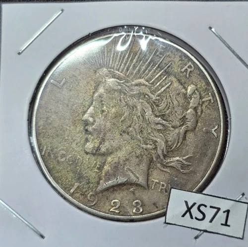 1923 S Peace Silver Dollar, GOOD. Actual item shown (XS71)
