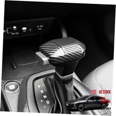 ABS Car Gear Shift Knob Cover Trim Shifter Lever Handle Carbon Fiber Style