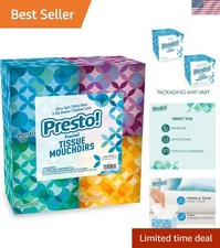 4 Stylish 66-Count Cube Boxes of Ultra-Soft 3-Ply Facial Tissues, 264 Total