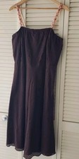 J Crew Textured Strapless Dress Or Ribbon Straps Fit & Flare Brown Size 12