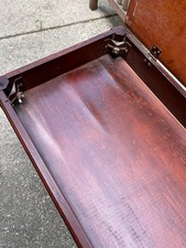 Vintage Tonk Mahogany Wood Piano Bench with Lift Top Lid Storage