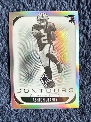 2025 Panini Phoenix Ashton Jeanty Contours Silver Holo