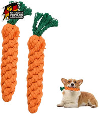 Hundespielzeug Karotte,2 PCS Robustes Kauspielzeug F&uuml;r Welpen Hunespielzeug Aus