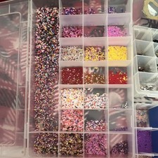 Assorted Multicolor Glass Plastic Seed Beads 2-3.9mm Round Cylinder Glossy