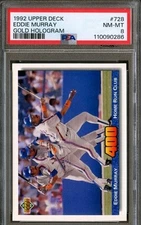 1992 Upper Deck Gold Hologram #728 Eddie Murray HOF New York Mets PSA 8 NM-MT