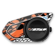 For SENA 50S Skin Protective Sticker Decal Glossy Orange Geometric