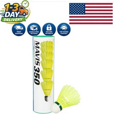 Precision Mavis Nylon Badminton Shuttlecocks - 6 Yellow for Amazing Performance