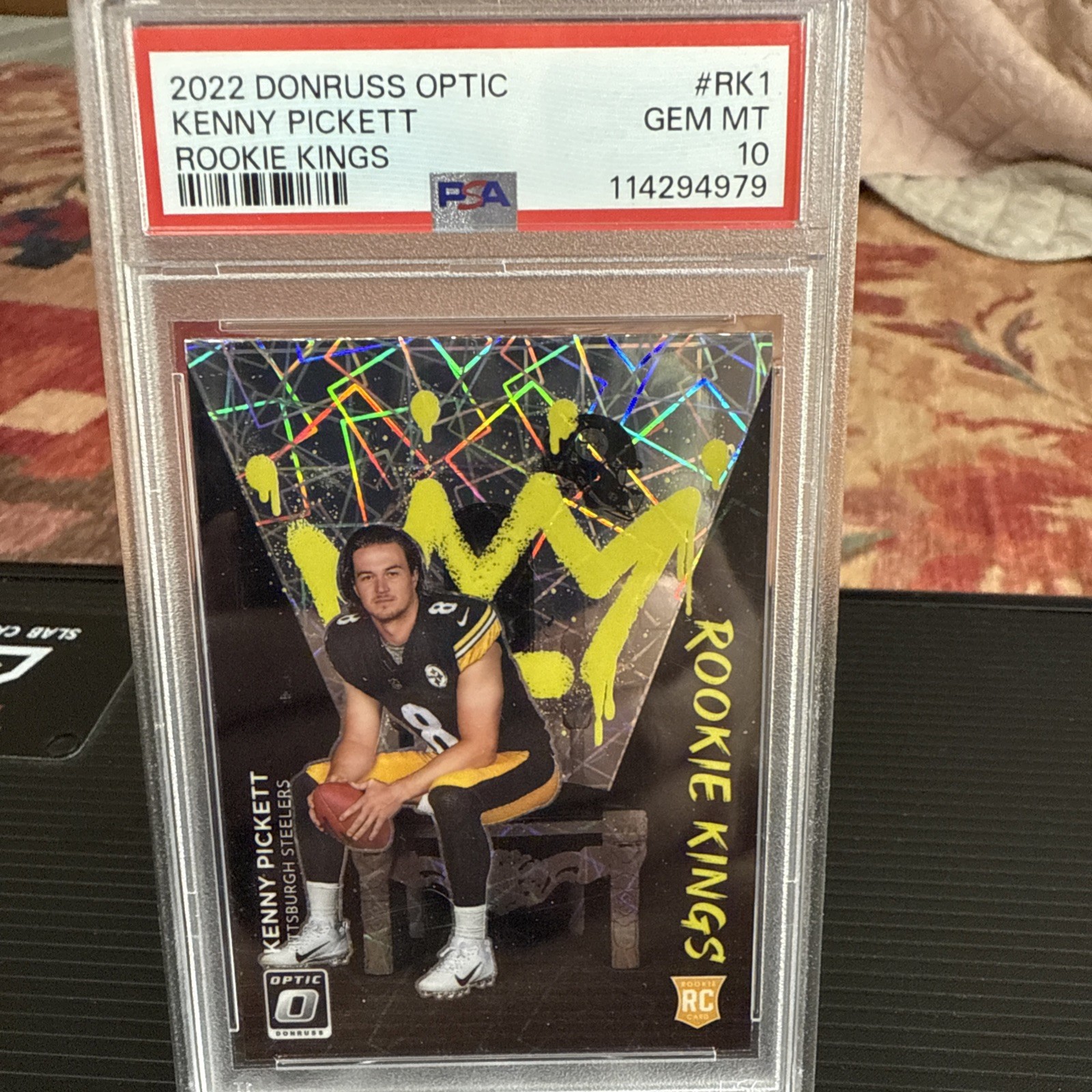 2022 Donruss Optic Kenny Pickett Rookie Kings PSA 10 Steelers Browns Case Hit