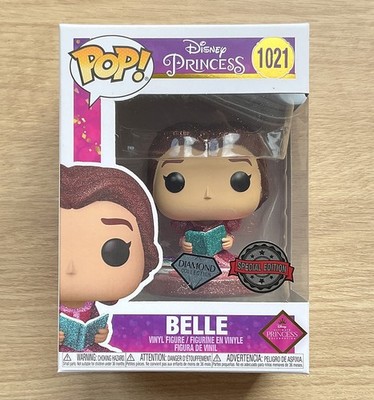 Funko Pop Disney Beauty & The Beast Belle Diamond Glitter #1021 + Free Protector