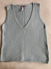 White Stuff soft baby blue Sleeveless Sweater With Cashmere And  Lambs wool  12