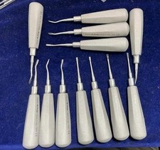 Lot of 9 Hu-Friedy Dental Apexo Elevators Set   E301, E302, E303 Combo