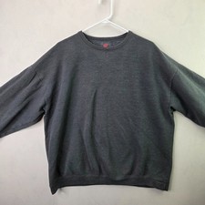 Hanes F260 Ultimate Cotton 90/10 Sweatshirt Mens Extra Large Gray Fleece Lined