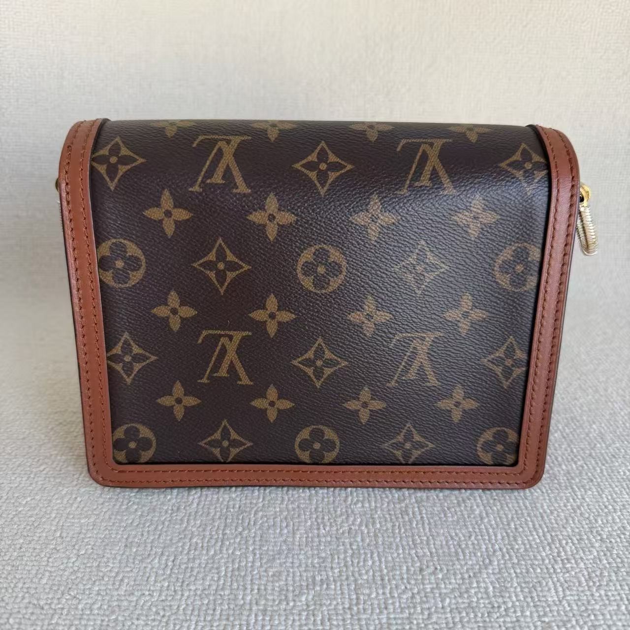 Auth Louis Vuitton Dauphine Mini Monogram Reverse Crossbody Shoulder Bag — image 3