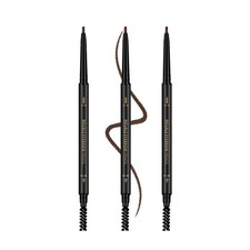 3 Pcs Waterproof Eyebrow Pencil Dark Brown, Premium Eye Brow Pencil Brn with Spo