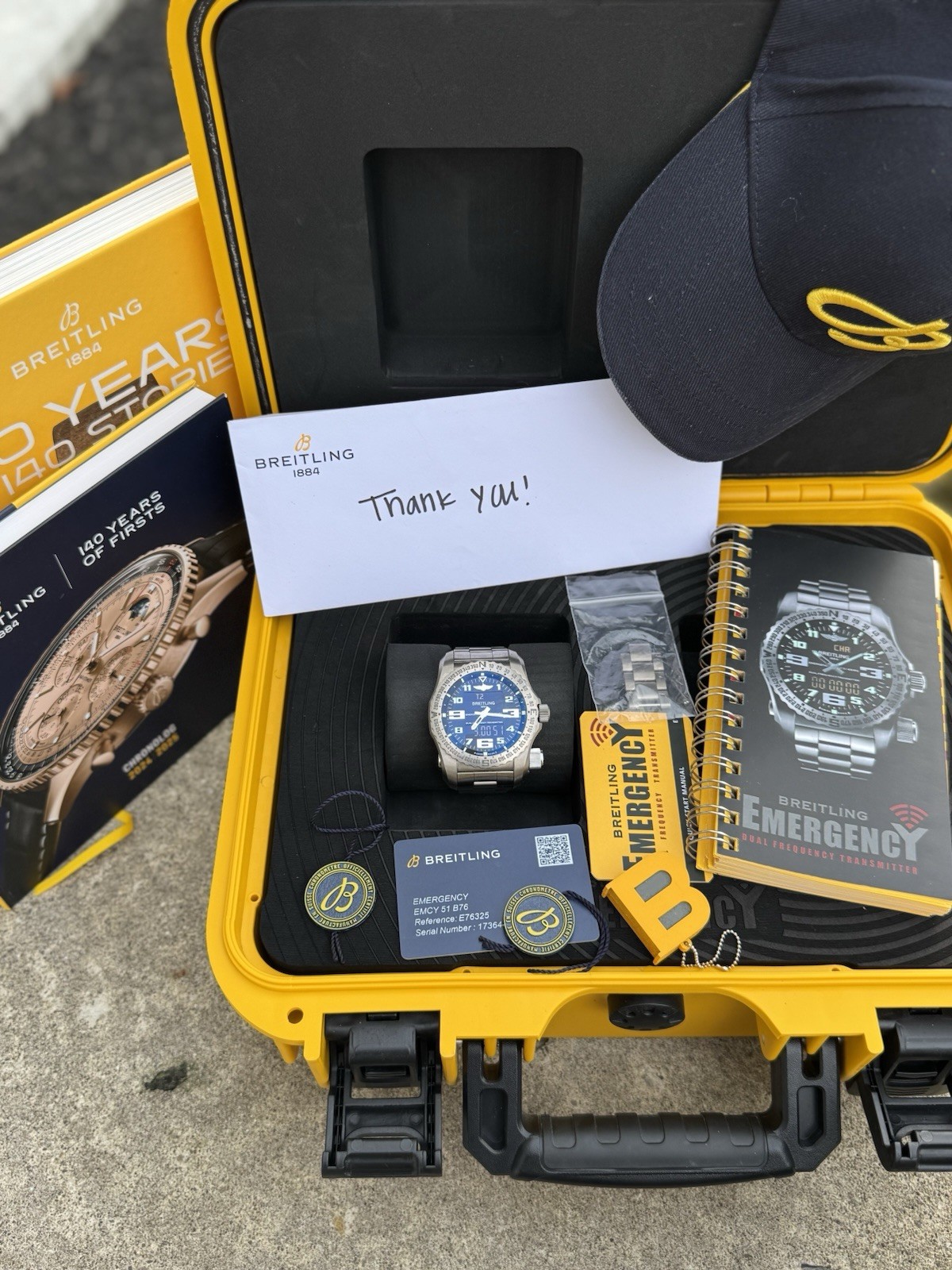 Breitling Emergency E7632522/BC02 Titanium Multifunction 51MM Men Watch Full Set