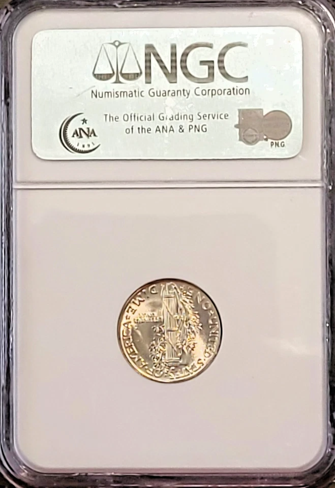 1941-D MERCURY DIME NGC GRADED IN MINT STATE 67 WITH FULL SPLIT BANDS (MS67FB) - Image 4 of 4