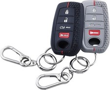 2Pcs Silicone Smart Key Fob Cover for 2022 2023 2024 2025 4 Color: Black/Grey