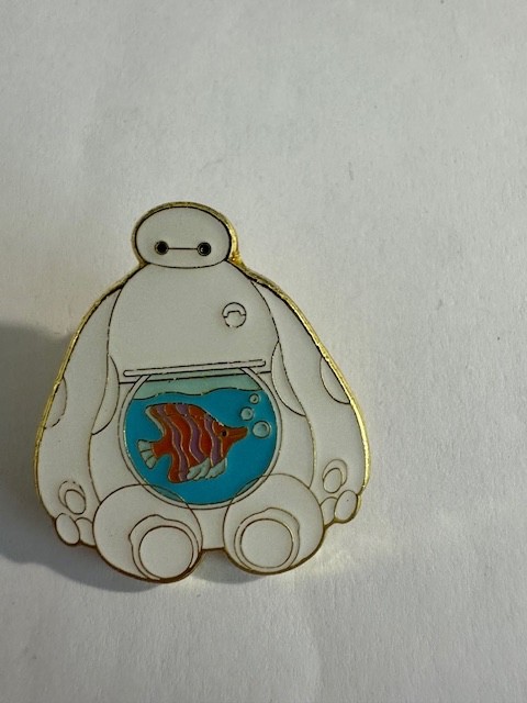 Loungefly Baymax with goldfish in bowl Baymax Animals Disney Pin C3