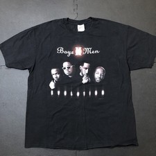 Vintage 1998 BOYZ II MEN Evolution Tour Double Sided Black Concert Shirt Size XL
