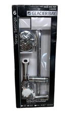 Glacier Bay Wall Bar 6 -Spray 1.8 GPM 4.5 in. Wall Mount Dual Shower Heads Chome