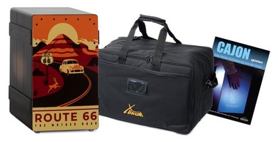 Cajon Percussion Trommel Trommelkiste Snare Design XDrum DS-R66 Set Bag Schule