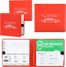 Auto Registration and Insurance Card Holder 2 Packs Car Document ID Holder Glove