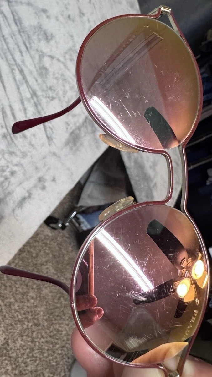 PRADA SPR62S Tortoise Shell Cinema ROUND Gold AUTHENTIC  display picture 3