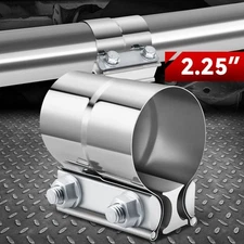 1Pc 2.25" T304 Stainless Steel Lap Joint Band Muffler Exhaust Pipe Clamp Sleeve