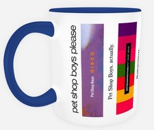 NEW!!! PET SHOP BOYS 'ALBUMS' [BLUE v.01/03] CERAMIC COFFEE MUG [SEE PHOTOS]