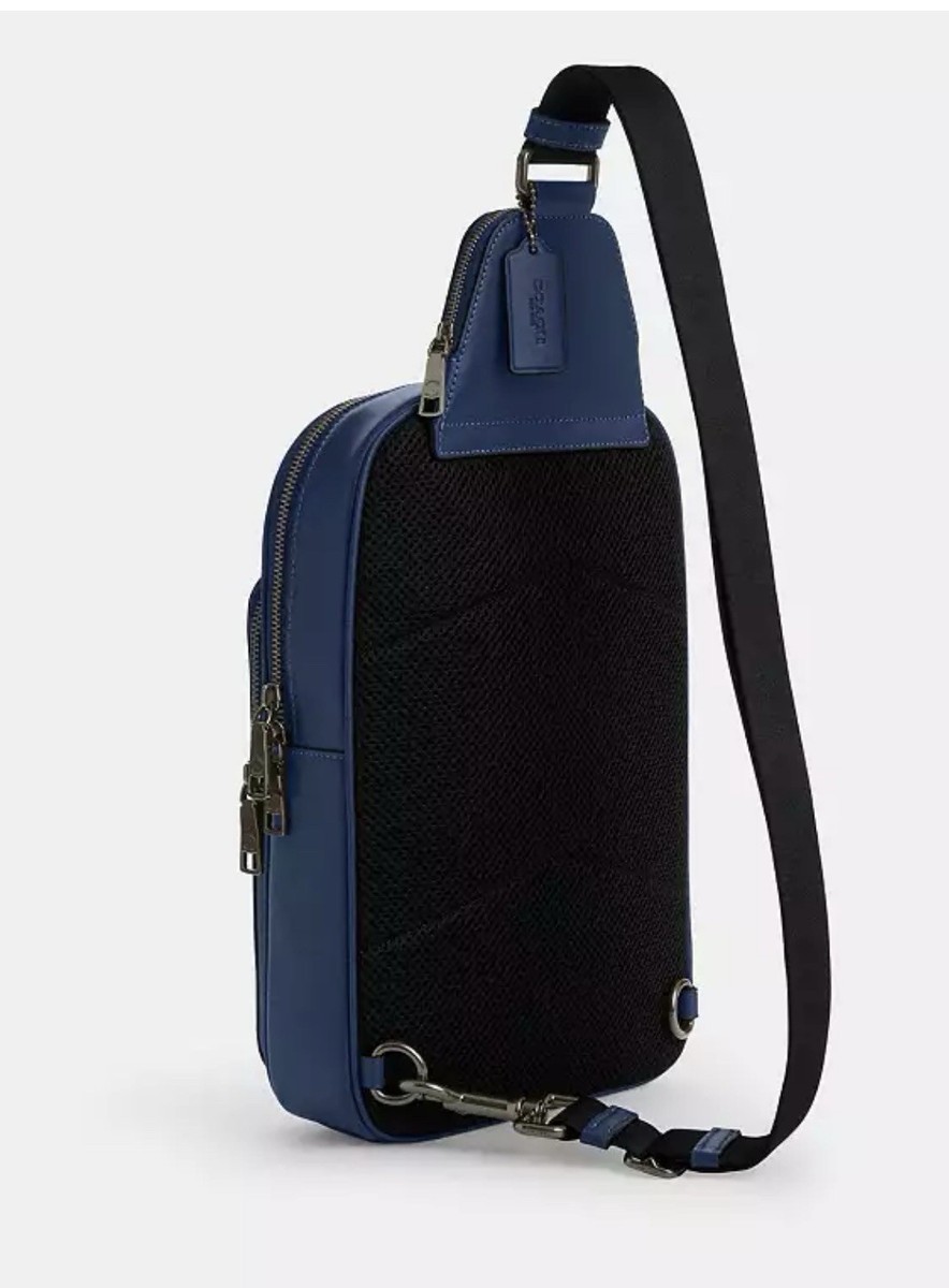 Coach Outlet Ethan Pak Signature Leather CY766 QBDEB Deep Blue | eBay