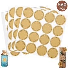 560pcs 2inch Label Stickers, Gift Tag Stickers, Name Tags, Self-Adhesive Writ...