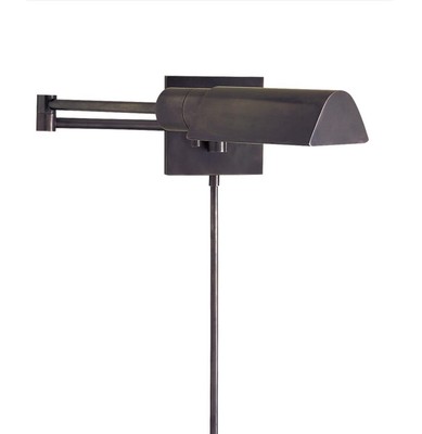 Visual Comfort Studio 5'' Swing Arm Wall Light, Hardwired or Plug-In, 92025BZ