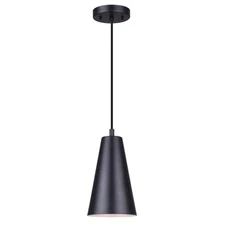 Canarm Orli 1 Light Pendant, Matte Black - IPL1056A01BK
