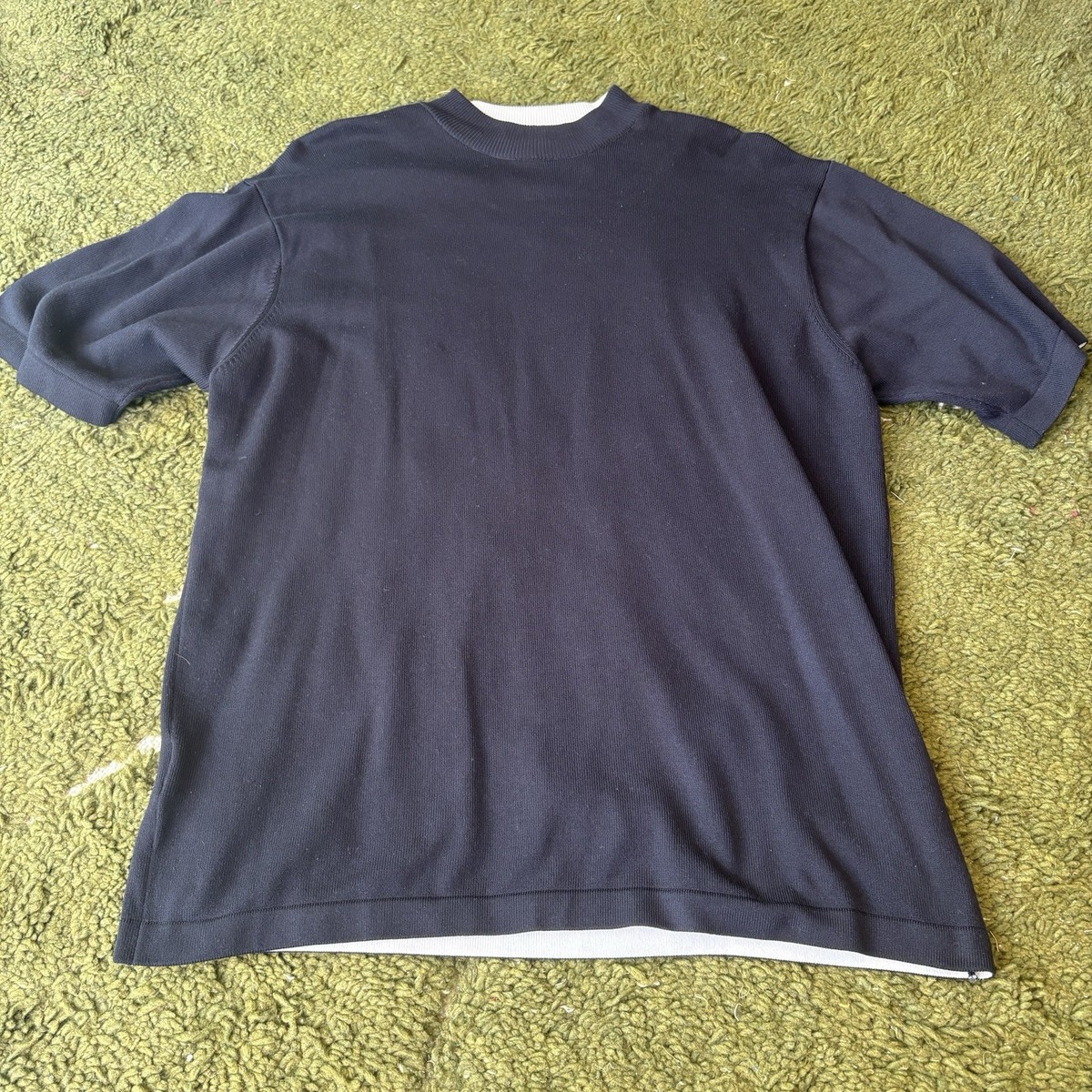 nike tiger woods mock neck short sleeve Sweater Black Large