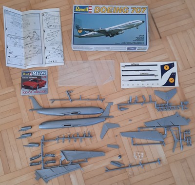 Revell Boeing 707 Lufthansa 1/144, ungebaut aus 1982