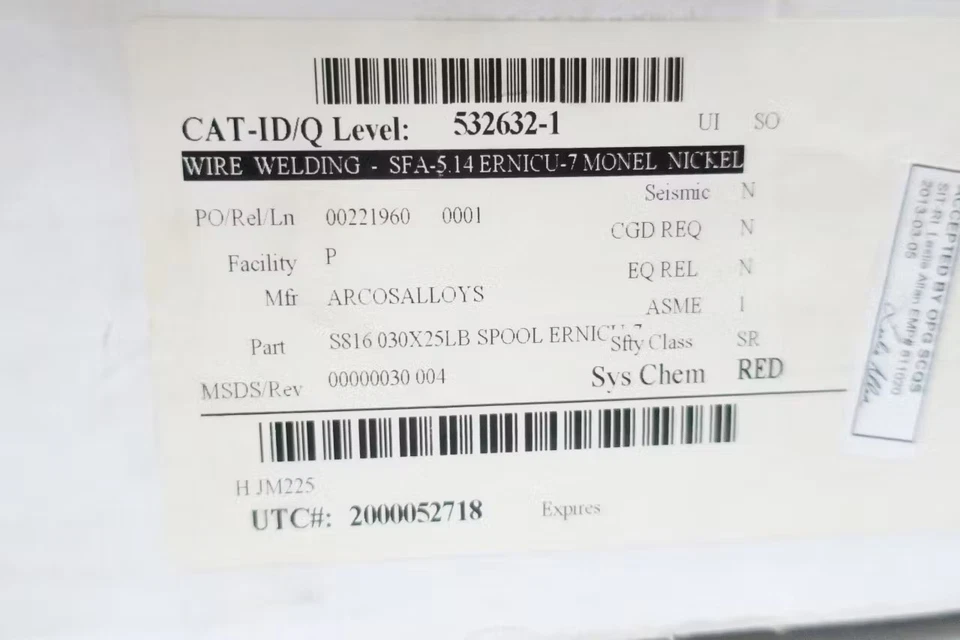 Alambre de soldadura Arcos ERNICU-7 0,3 pulgadas 25 lb Foto 4 de 4