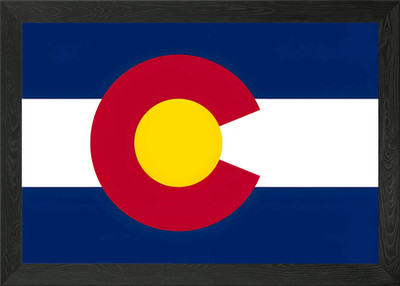 Colorado Staatsflagge gerahmtes Wandbild Poster Leinwanddruck Bild