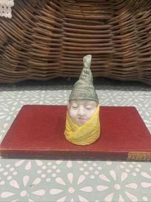 SEHR SELTENER Royal Worcester Porzellan Kerzenschnupftabletten mit Darstellung von Mr Caudle